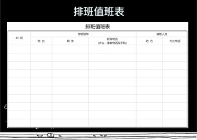 实用排班值班表
