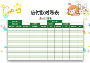 财务应付款对账表