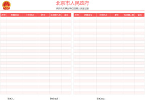 政府机关事业单位招聘人员登记表