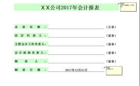 全套财务报表系统