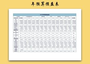 2019年预算损益表
