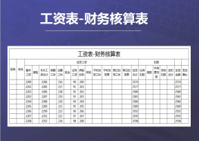 工资表-财务核算表