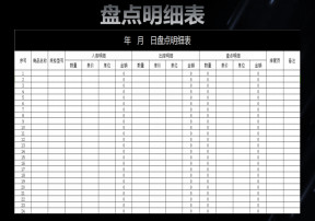 库存盘点表自动计算