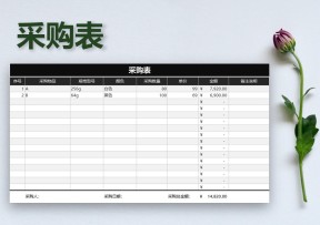 采购表