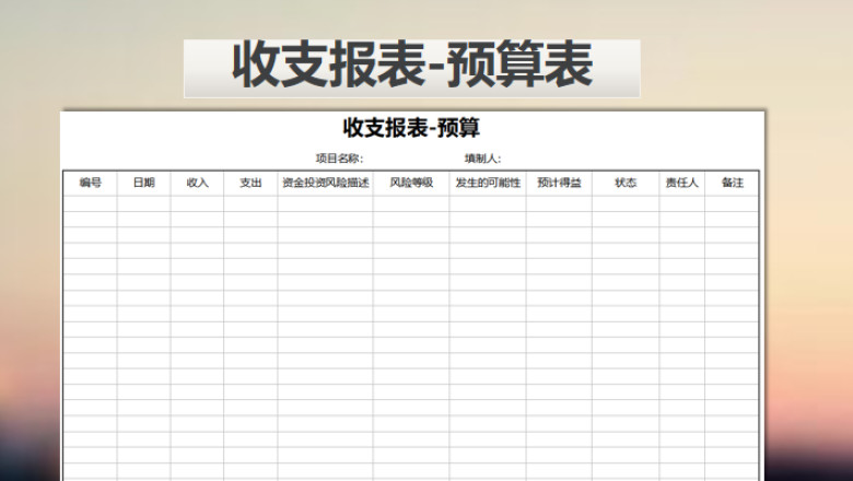收支报表-预算
