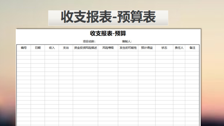 收支报表-预算