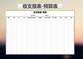 收支报表-预算