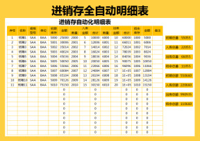 进销存全自动化明细表