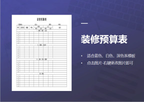 装修预算表