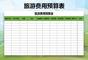 旅游费用预算表
