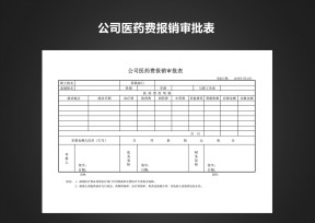 公司医药费报销审批表