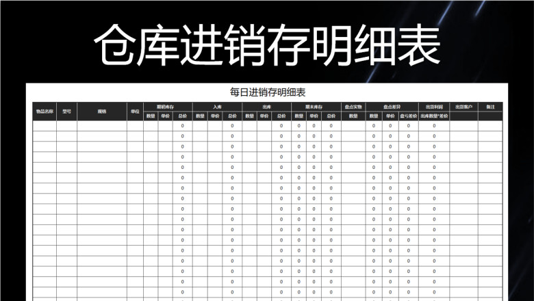 进销存明细表-出入库