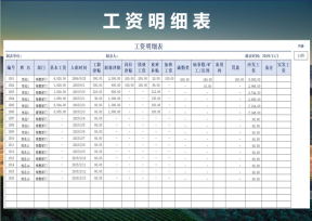工资明细表