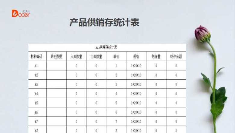 进销存表格模板