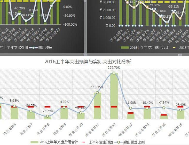 上半年各项目支出费用统计分析