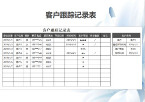 客户跟踪记录表