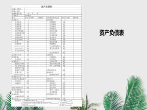 资产负债表