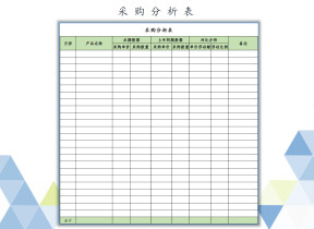 采购分析表
