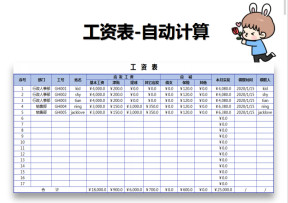 工资明细表