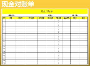财务报表-现金对账单