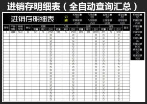 进销存明细表（全自动化）
