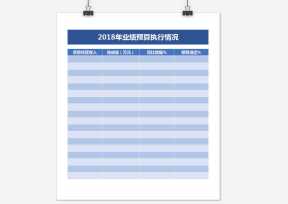 业绩预算执行情况表
