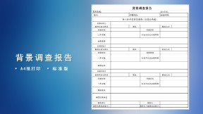 背景调查报告