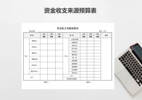 资金收支来源预算表
