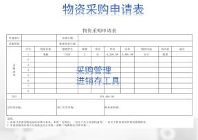 物资采购申请表