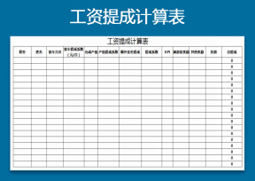 绩效提成工资表
