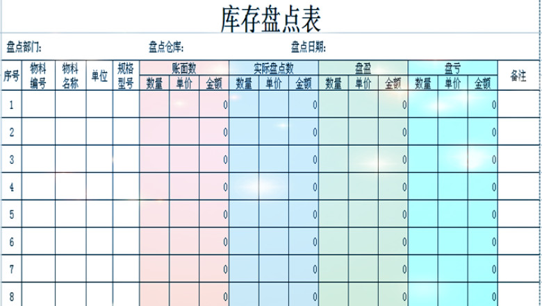 库存盘点表