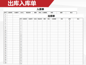出入库明细表