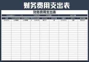 财务费用支出表（自动计算）