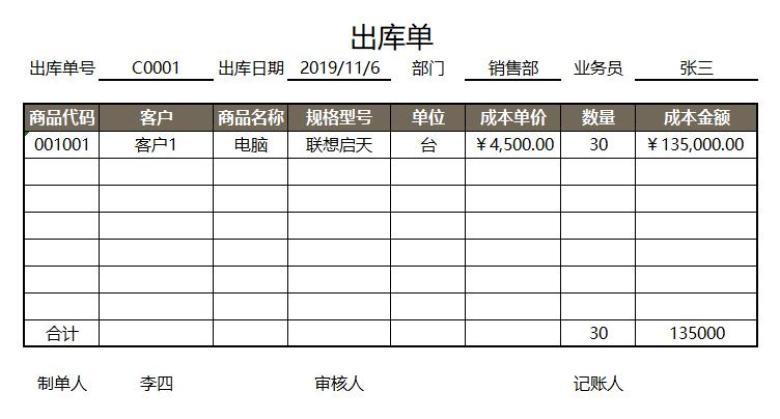 进销存管理系统（单据打印）