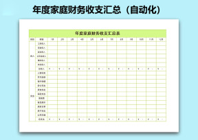 年度家庭财务收支汇总（自动化）