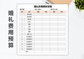 婚礼费用预算管理（实用精美）