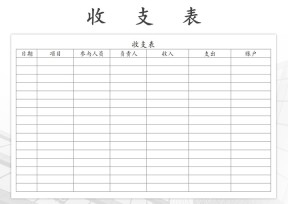 收支表