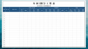 车间工资统计表生产制造业工资核算表