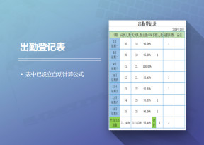 出勤登记表