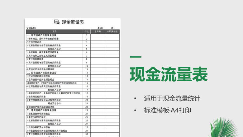 现金流量表（财务报表）