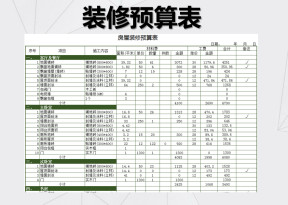 装修预算表