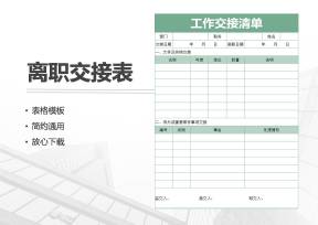 工作离职交接清单