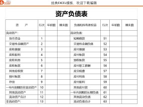 资产负债表及利润表模板