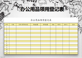 办公用品领用登记表