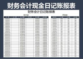 财务会计报表-现金日记账