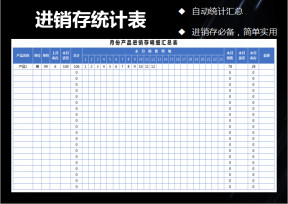 进销存明细汇总表