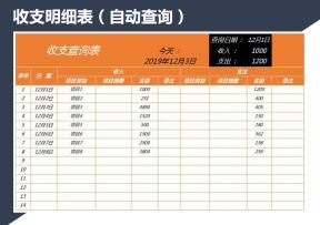 财务报表（收支明细）