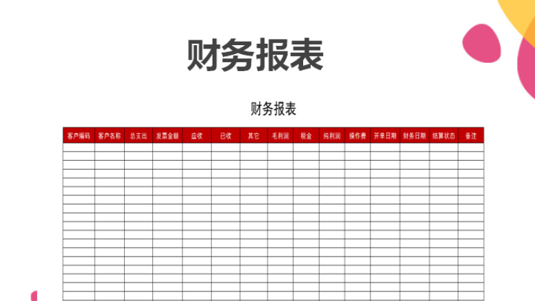 财务报表