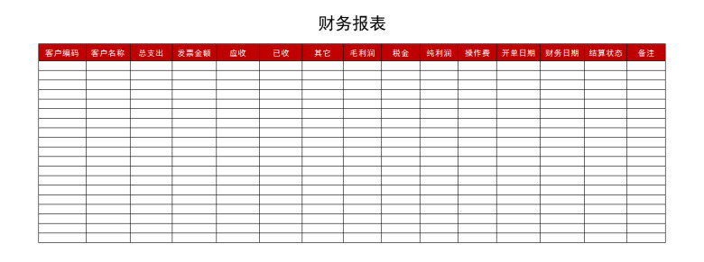 财务报表