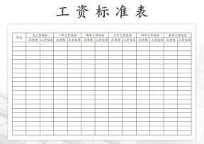 薪酬管理-工资标准表